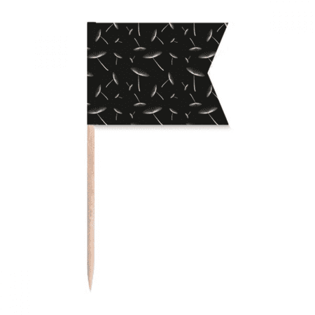 White Dandelion Flowers s Toothpick Flags Labeling Marking for Party Cake Food Cheeseplate