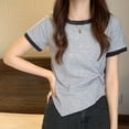 thumbnail image 2 of Bovxnpu Summer Short Sleeve T Shirts Pullover Top Undershirt Crew Neck Summer Pullover Soft Cool Summer Tops (Women's or Women's Plus), 2 of 8