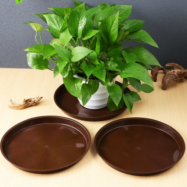Lot De 5 Soucoupes Pour Pots De Fleurs Carrées - Accessoires Jardin Et Intérieur