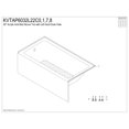 thumbnail image 4 of Kingston Brass KVTAP6032L22C8 60-Inch Acrylic Rectangular 3-Wall Anti-Skid Alcove Tub Combo with Tub Door (Left Hand Drain) in White/Brushed Nickel, 4 of 9