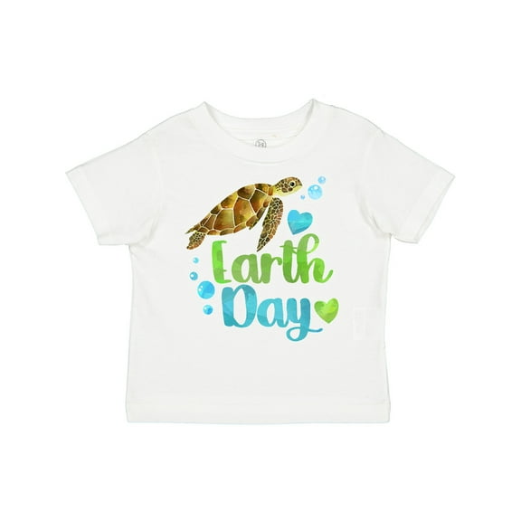 Inktastic Earth Day Sea Turtle and Hearts Boys or Girls Toddler T-Shirt