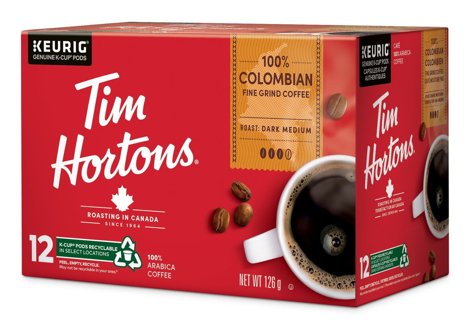 Tim Hortons 100% Colombian Dark Medium Roast Coffee