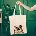 thumbnail image 5 of WIRESTER 14.17 x 12.2 inches Cotton Tote Bag Reusable Grocery Shopping Cloth Bags - English Bulldog, 5 of 7