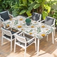 thumbnail image 2 of Spring Daisy Table Cloths for 5 Foot Rectangle Tables, Farmhouse Country Flower Leaf Plant Wood Grain Patio Waterproof Elastic Fitted Tablecloths, Washable Rectangular Table Cover for Camping, 2 of 8