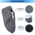 thumbnail image 4 of Uxcell Shoe Covers, 1 Pair Reusable Thickened Shoe Protector Covers for Home Indoor, Dark Gray, 4 of 6