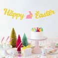 thumbnail image 4 of Shiny Happy Easter Banner, Multi-Color Easter Bunny Eggs Theme Spring Easter Party Decorations for Mantle Fireplace, Home Background Wall Decoration, 4 of 6