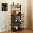 thumbnail image 2 of YANGLI Bakers Rack with Power Outlet, 4-Tier Coffee Bar Station, Rustic Brown, BRHR35E01, 2 of 6