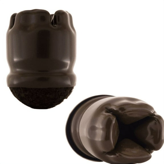 1 1/4" Brown Slip-On Floor Savers w/Felt Tip