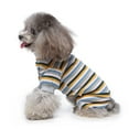 thumbnail image 3 of YUEHAO Dog Sweaters for Small Dogs Pet Clothes Home Wear Striped Pajamas High Collar Four-Legged Clothes Pet Dog Clothes (Green, L), 3 of 8
