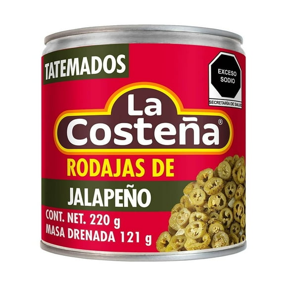 Chiles La Costeña jalapeño en rodajas verde tatemado 220 g