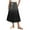 Black., variant on Akafmk Plus Size Womens Skirts,Long Skirts for Women Maxi Boho Skirt,Solid Color High Waisted Drawstring Ruffle Skirts Loose Fitting Vacation Beach Long Skirts