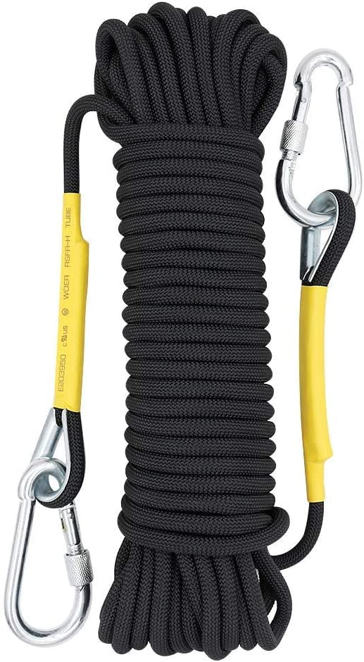 64FT 1/2 inch Safety Static Climbing Rappelling Rope Outdoor High Strength Line 