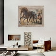 thumbnail image 5 of Horse Wall Art Farmhouse 3D Horse Pictures Wall Decor Runnning Horses Canvas Prints Painting Rustic Country Home Decor Framed Artwork for Living Room Bedroom Bathroom Ready to Hang 16"x20", 5 of 5