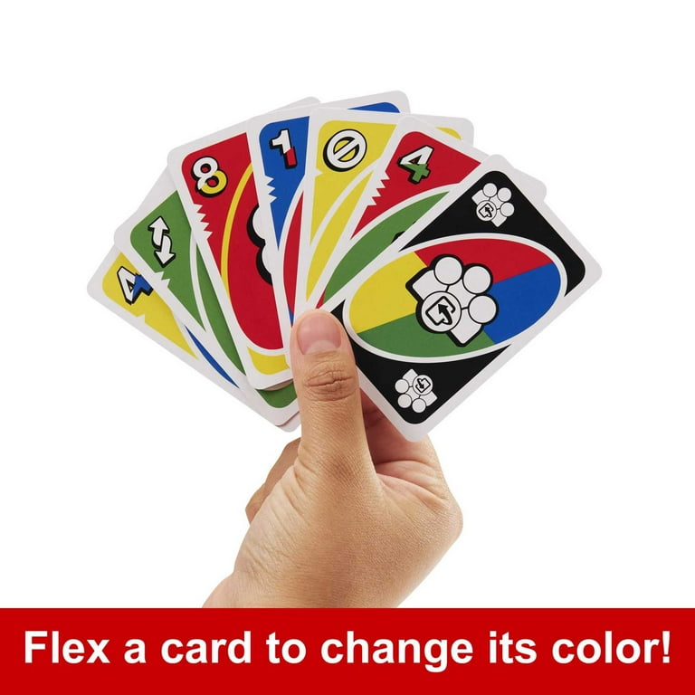 U-NO UNO Flex Card Game for Family Game Night 2 to 8 Players with