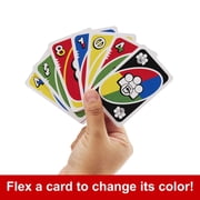 UNO Flex Card Game for Family Game Night, 2 to 8 Players, Fun for Adults and Kids