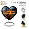 thumbnail image 3 of New York City Sunset River Park Cremation Urns For Adult Ashes Women, Urn For Human Ashes Adult Men, Urns For Ashes Adult Female Mom, Human Urns for Heart Shaped Burial or Home, - 3 Inches,4PC, 3 of 5