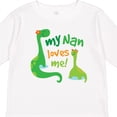 thumbnail image 4 of Inktastic My Nan Loves Me Grandson Dinosaur Boys Long Sleeve Toddler T-Shirt, 4 of 5