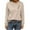 Beige, variant on Womens Dressy Casual Tops with Buttons Solid Color V Neck Long Sleeve Lightweight Sweatshirt Pullover Tshirts (XL, Black)