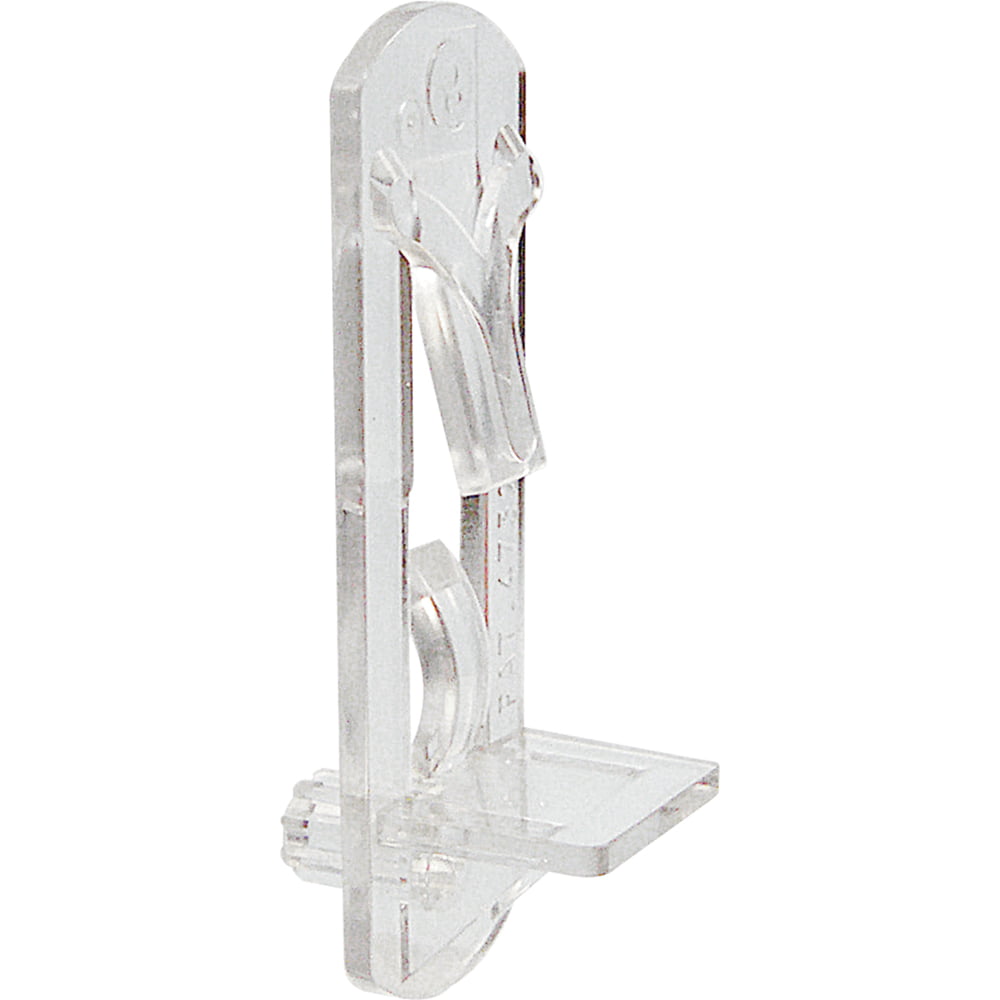 Photo 1 of 5 mm. Locking Shelf Support Clip, Clear (6-pack)