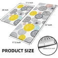 thumbnail image 2 of Colorful Dot Kitchen Rugs Set of 2 Grey Pink Yellow Anti-Fatigue Mats for Kitchen Floor 0.4 Inch Thick Gray Mat Non Slip Waterproof Comfort PVC Rug for Sink Laundry 17.3 x 28+17.3 x 47 inch, 2 of 6