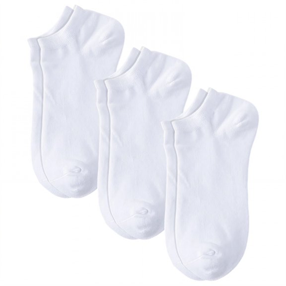 TELOLY 3Pairs Ankle Socks Men,Size 37-45 Athletic Socks,Extra Wide & Large Mens No Show Socks,White