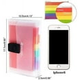 thumbnail image 4 of Nvzi 4 Pack Expanding File Folder, A6 13 Pockets Rainbow Document Organiser A6 Accordion Folder Receipt Organiser Wallet Case with Labels Index for Bills Cards Coupons 17.7 x 10.5 x 2.5cm, 4 of 5