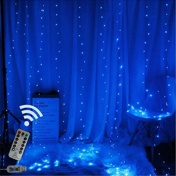Cortina De luces Led con control Remoto Para ventana/boda/navidad/boda De 8 Modos/luces De hadas/decoraciones Usb