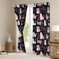 thumbnail image 3 of Castle Fairy Kawaii Cats Blackout Curtains Set of 2 (52x84 Each) for Boys Girls,Love Heart Print Window Curtains,Cute Flowers Animal Curtains and Drapes,Luxury Bedroom Decor, 3 of 6