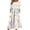 White A, variant on Floral Dress for Women Summer Short Sleeve Maxi Dresses Casual Crew Neck Pleated Dress with Pockets White XL