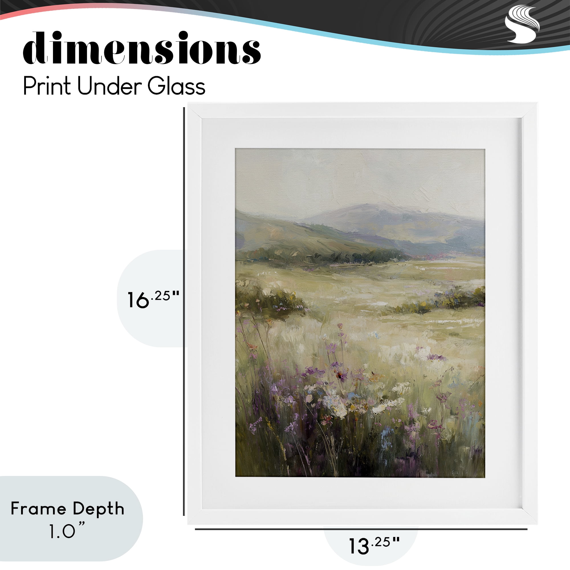 Stupell Industries Fields Of Serenity White Framed Print Under Glass, design by Svetlana Aleynikova