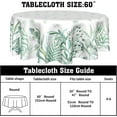 thumbnail image 2 of Sage Green Leaves Tablecloth Round 60 Inch, Spring Sage Eucalyptus Butterfly Floral Polyester Circle Table Cloth Wrinkle Stain Resistant Washable Table Cover for Kitchen Dining Room Party Picnic, 2 of 6