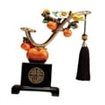 CUTICATE Resin Lucky Persimmon Statue Blessing Ornament Traditional