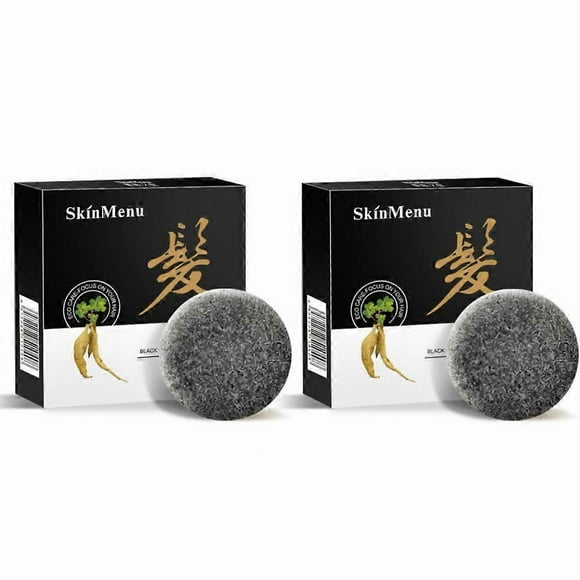 2pcs Organic Grey Reverse Shampoo Bar Polygonum Hair Darkening Shampoo Soap Hair Shampoo NEW