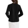 thumbnail image 3 of INSPIRE CHIC Women's Collarless Blazer Long Sleeve One Button Business Office Blazers Jacket L Black, 3 of 5
