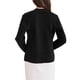 thumbnail image 3 of BLAZER DE MUJER SIN COLLAR INSPIRADOR DE LARGA MANGA CON UN BOTÓN CHAQUETA DE OFICINA NEGRA M, 3 of 5