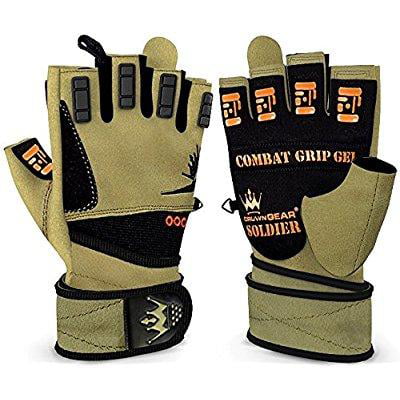 Weightlifting Gloves for Crossfit Workout Training - Fitness Gym Bodybuilding Gloves for Men or Women - Best for Heavy Weight Lifting Exercise Integrated W. Full Wrist Support