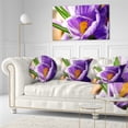 thumbnail image 3 of Designart Blooming Crocus Flower - Floral Throw Pillow - 12x20, 3 of 5