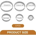 thumbnail image 3 of 6 Pcs Round Cookie Cutter Set (2, 3, 3.5, 4, 5, 6 Inch), Large Stainless Steel Circle Cookie Donut Cutte, 3 of 11