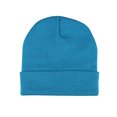 thumbnail image 1 of Knitted Cap Beanie with Cuff - Aqua, 1 of 1