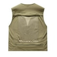 thumbnail image 6 of Mens Fishing Vest Clearance Sale M-5XL Plus Size Zipper Up Lightweight Sleeveless Jackets Casual Multi Pockets Hiking Work Outerwear Vests Coats, 6 of 7
