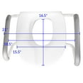 PCP 5 inch High Toilet Seat Riser with Fixed Bathroom Handles, White
