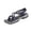 Blue, variant on hopeusnice Women's Sandal Flat Heel Open Toe Plus Size Available Soft Sole Durable Construction For Long Wear Black 40