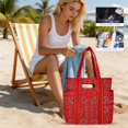 thumbnail image 3 of Naturace Women's Americana Cut Out Tote Bag, Eco Reusable Shoulder Bag with Multiple Pockets,Large Capacity Casual Handbag for Daily Use, 3 of 9
