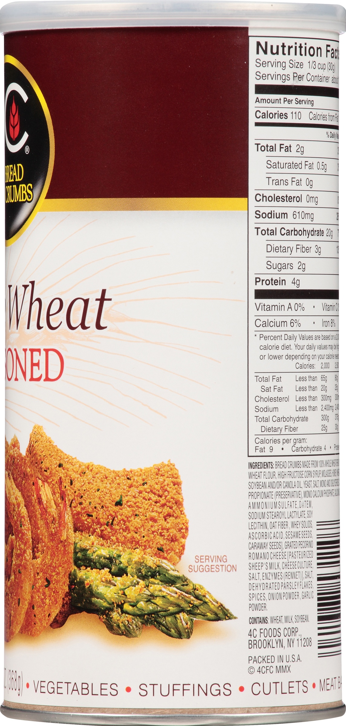 4c Whole Wheat Bread Crumbs Nutrition Facts Nutrition Ftempo
