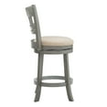 thumbnail image 3 of Weston Home Shapel Lattice Back 24"H Swivel Counter Height Stool, Antique Grey Finish, Beige Linen, 3 of 6