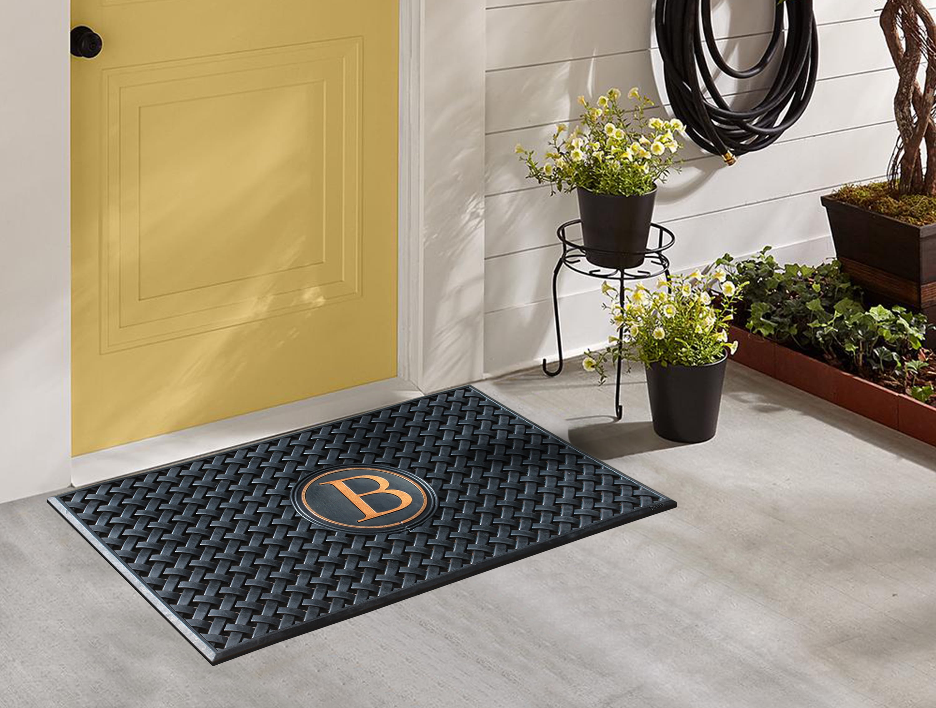  morgantag Indoor Outdoor Doormat Rubber Door Mat, 24x