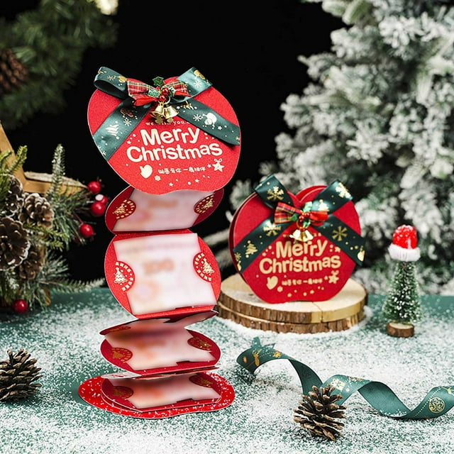 Boîte Cadeau Enveloppe Rouge de Noël pour Enfants et Couples, Enveloppe Créative pour Fêtes et Échanges de Cadeaux, Enveloppe Décorative Festive pour Célébration de Noël