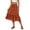 A-Brown21, variant on XIAONU Drawstring Waist Skirt for Women Ruffled Casual Midi Skirt