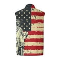 thumbnail image 4 of USA Flag Tank Top for Men Summer Lapel Tops 4th of July Printed Top Sleeveless Vest Button Down Blouse American Patriot Tee Stripe T Shirt Loose Breathable Tanks, 4 of 4