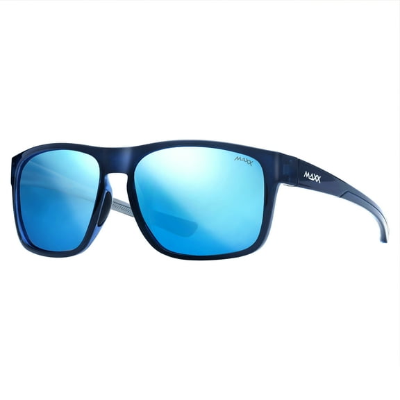 Maxx Aeronaut Polarized Sports Sunglasses – Blue Mirror Over Smoke Gray Lenses